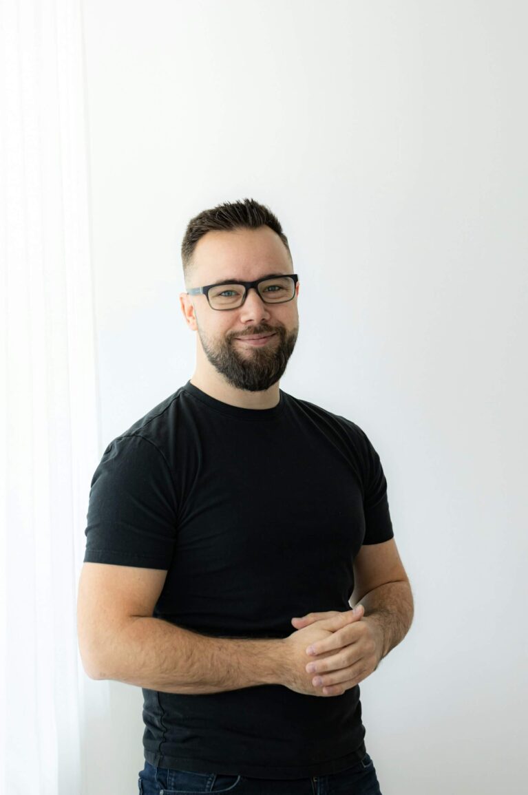CV fotografi på manlig modell.